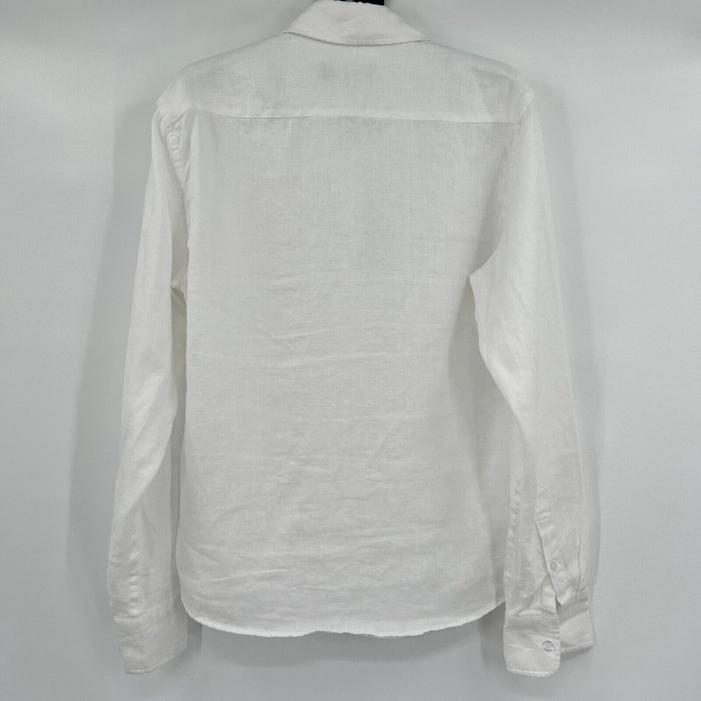 Quince Men's White European Linen Long Sleeve Shirt sz S NWT Button Down - Picture 6 of 6